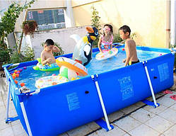 Каркасний басейн для дітей. 220 см х 150 см x 60 см Об'єм 1650 л. Вуличний басейн.