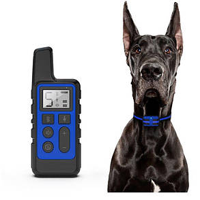 Електронашийник для собак дресирувальний Pet DTC-500 водонепроникний, дальність до 500 метрів, синій, фото 2