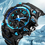 Спортивний водонепроникний електронно-стрельний годинник SKMEI з каучуковим ремінцем, фото 8