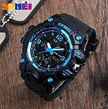 Кварцовий годинник Військовий та армійський наручний водонепроникний SKMEI з каучуковим ремінцем, фото 9