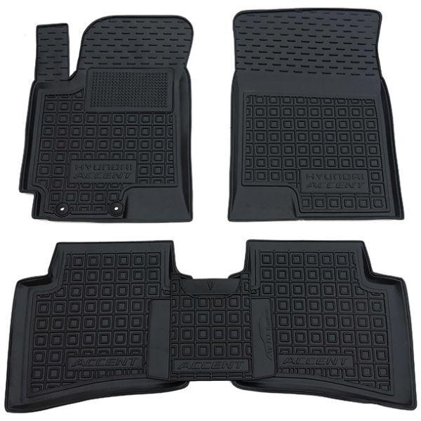 Гумові килимки в салон Hyundai Accent 2017-, фото 1