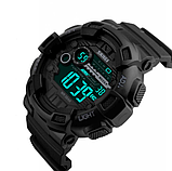 Водонепроникний спортивний чоловічий годинник із підсвіткою і будильником із каучуковим ремінцем, фото 2