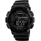 Водонепроникний спортивний чоловічий годинник із підсвіткою і будильником із каучуковим ремінцем, фото 7