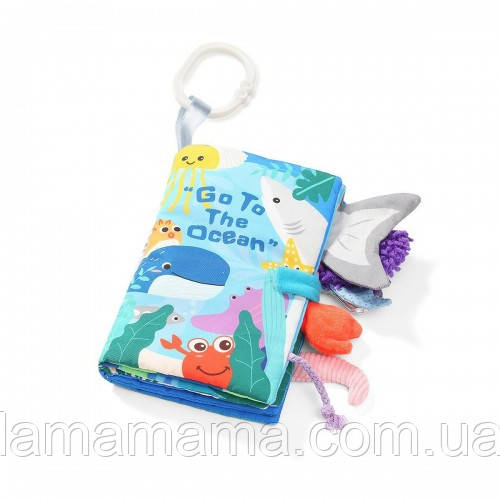 М'яка тактильна розвиваюча книжка Жителі океану Go to the ocean OCEAN BabyOno