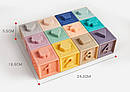 Набір розвиваючих сенсорних кубиків M1002 тактильні силіконові кубики в наборі з 12 шт Монтесорі, фото 7