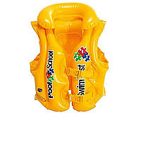 Дитячий надувний жилет «Pool School» Intex 58660, серія «Школа плавання», 50 х 47 см