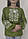 Борщівська жіноча вишиванка на довгий рукав на домотканому полотні хакі, фото 3