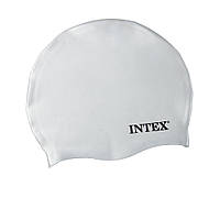 Шапочка для плавання Intex 55991, універсальна, розмір М (8+), обхват голови ≈ 52-65 см, (22 х 19 см), біла