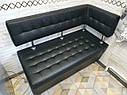 Стильний кухонний диванчик Леонис з бічною спинкою та утяжкою (виготовлення під розмір замовника), фото 2