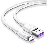 Кабель Baseus Double-ring USB to USB Type-C для быстрой зарядки с чипом безопасности 0.5 м White (CATSH-D02)