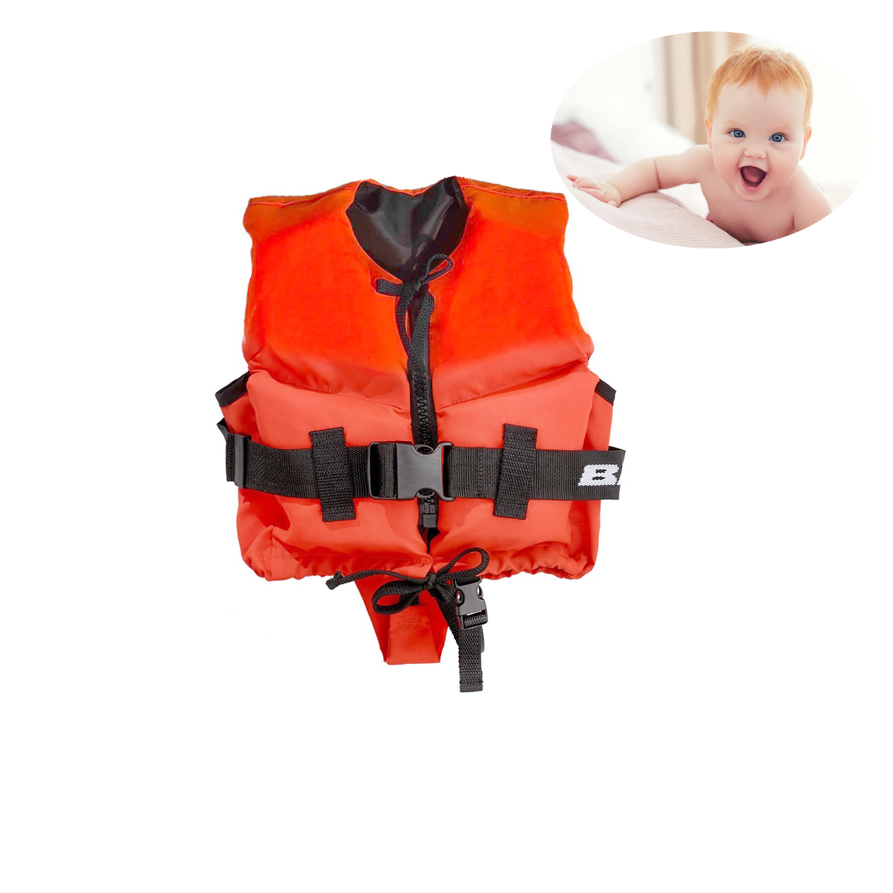 Дитячий рятувальний жилет Regatta 25628, з трусиками, 3-10 кг, жовтогарячий