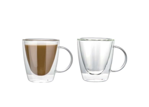 Набір скляних чашок Edenberg EB-19542 з подвійними стінками 280 мл/2 штуки, фото 1