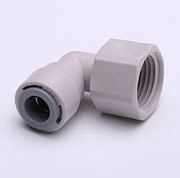 Муфта кутова 3/8" шланг х 1/2" ВР (з кліпсою), Тайвань