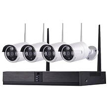 Комплект відеоспостереження бездротовий Full HD Wi-Fi на 4 камери з реєстратором