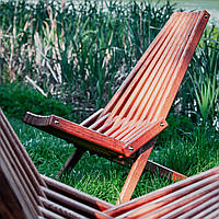 Шезлонг дубовый ( кресло-лежак ) для сада и дачи "Кентукки"