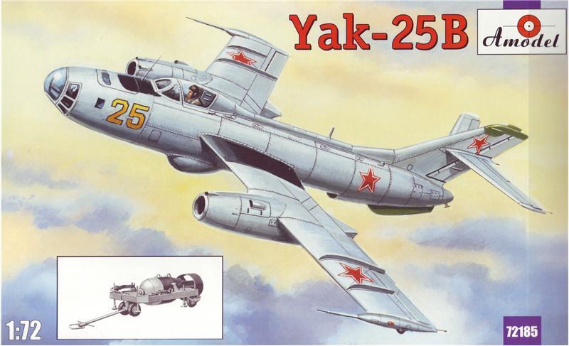 Пластикова модель 1/72 A-model 72185 радянський винищувач Яковлев Як-25Б, фото 1
