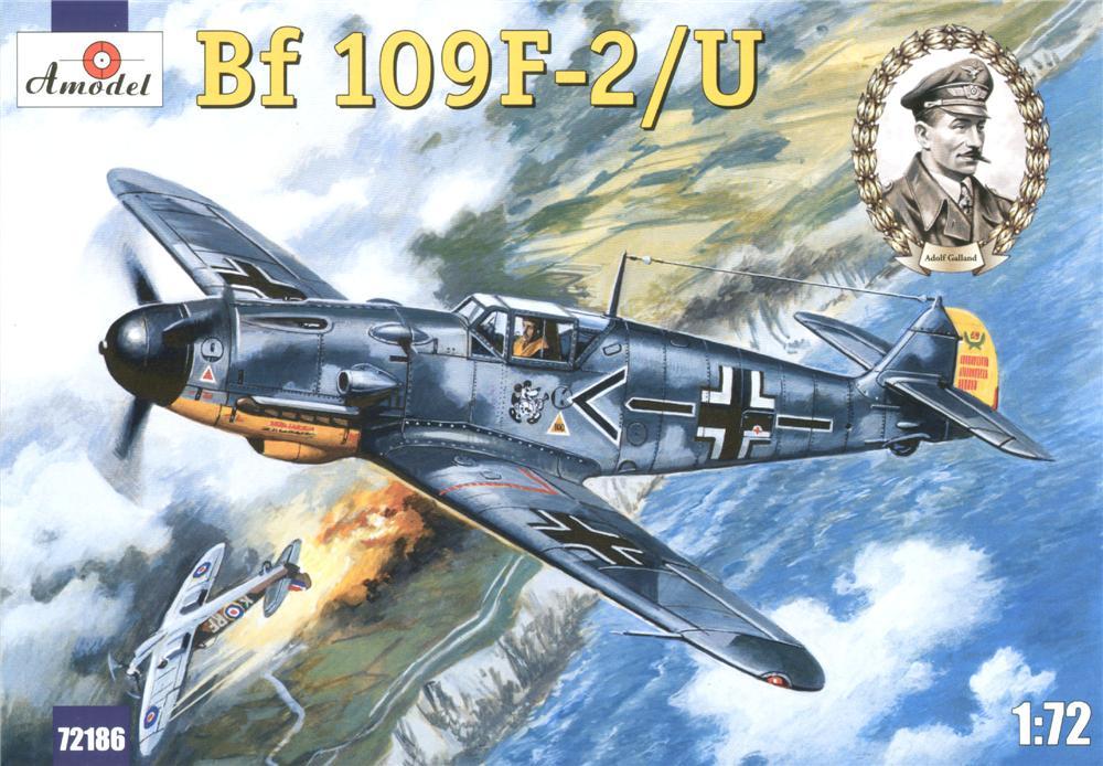 Пластикова модель 1/72 A-model 72186 німецький винищувач Messerschmitt Bf 109F-2/U, фото 1