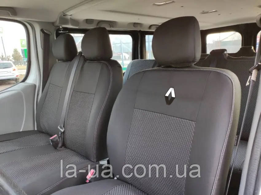 Чохли салону Renault Trafic (9 місць) 2001-2013 р (авточохли Рено Трафік)
