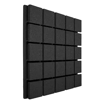 Панель з акустичного поролону Ecosound Tetras Black 50x50sм, 30м, колір чорний графіт