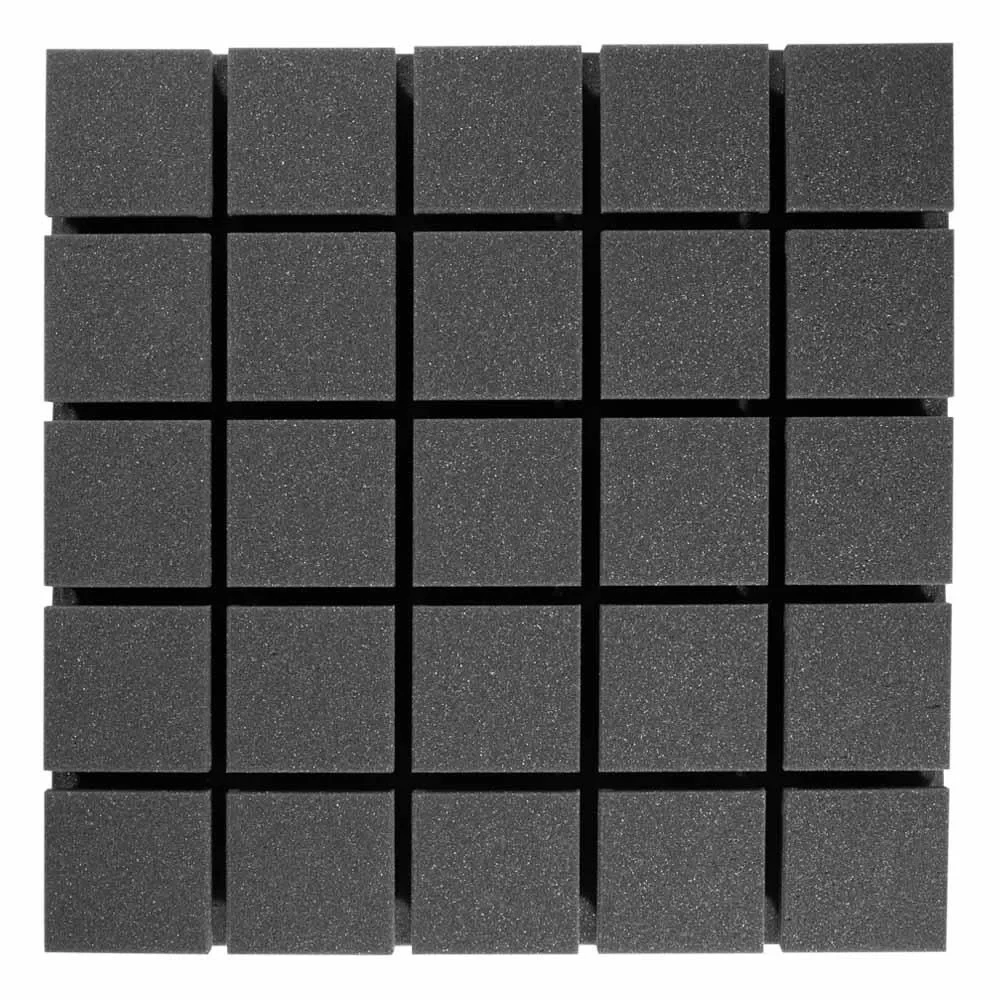 Панель из акустического поролона Ecosound Tetras Black 50x50см, 30мм, цвет чёрный графит - фото 2 - id-p1274268700