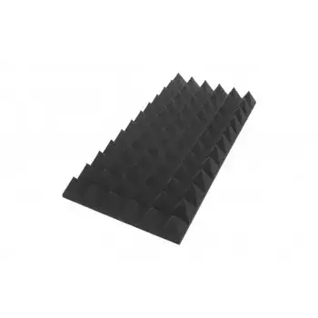 Панель з акустичного поролону Ecosound піраміда XL 120ммм 1,2мх0,6м чорний графіт