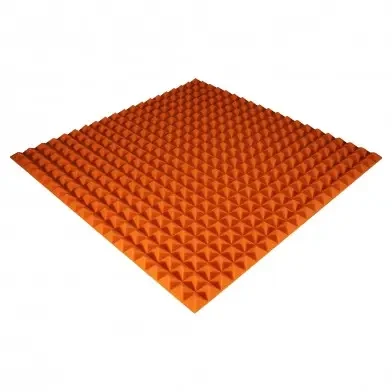 Панель из акустического поролона Ecosound Pyramid Color 25 мм, 100x100 см, оранжевая - фото 1 - id-p1274268653