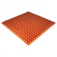 Панель из акустического поролона Ecosound Pyramid Color 50 мм, 100x100 см, оранжевая