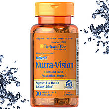 Вітаміни для очей Puritan's Pride Lutigold Nutra-Vision (Lutein, Zeaxantin, Omega-3) 30 гелевих капсул