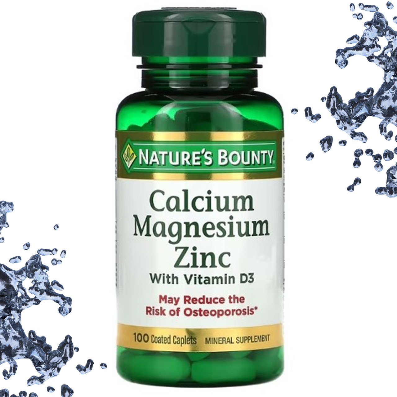 Nature's Bounty Calcium Magnesium Zinc with Vitamin D3 (Кальцій, Магній, Цинк + Вітамін Д3) 90 таблеток
