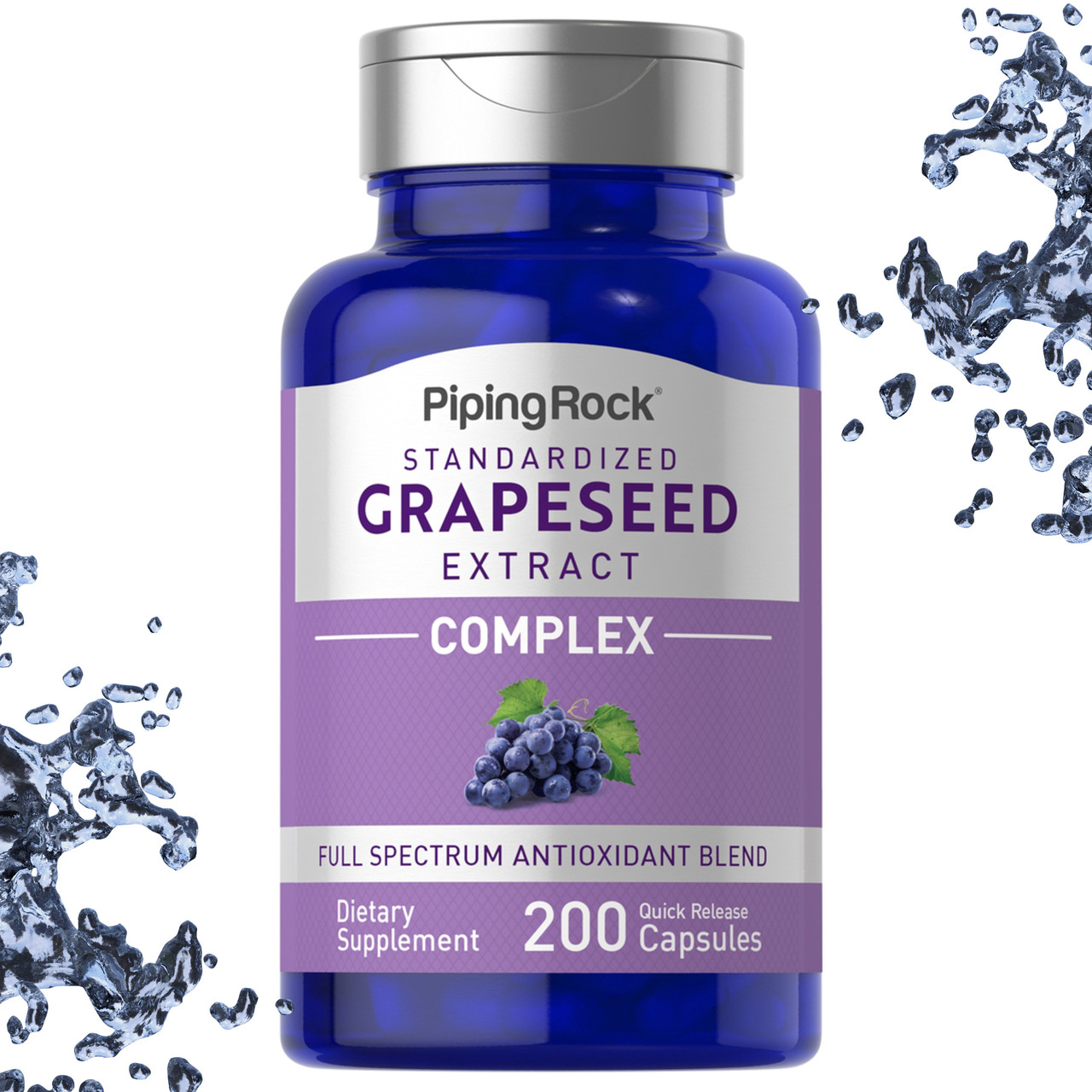 Виноградна кісточка екстракт Piping Rock Grapeseed Extplex 200 капсул