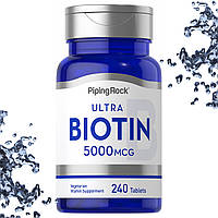 Биотин Piping Rock Biotin 5000 мкг 240 вегетарианских таблеток