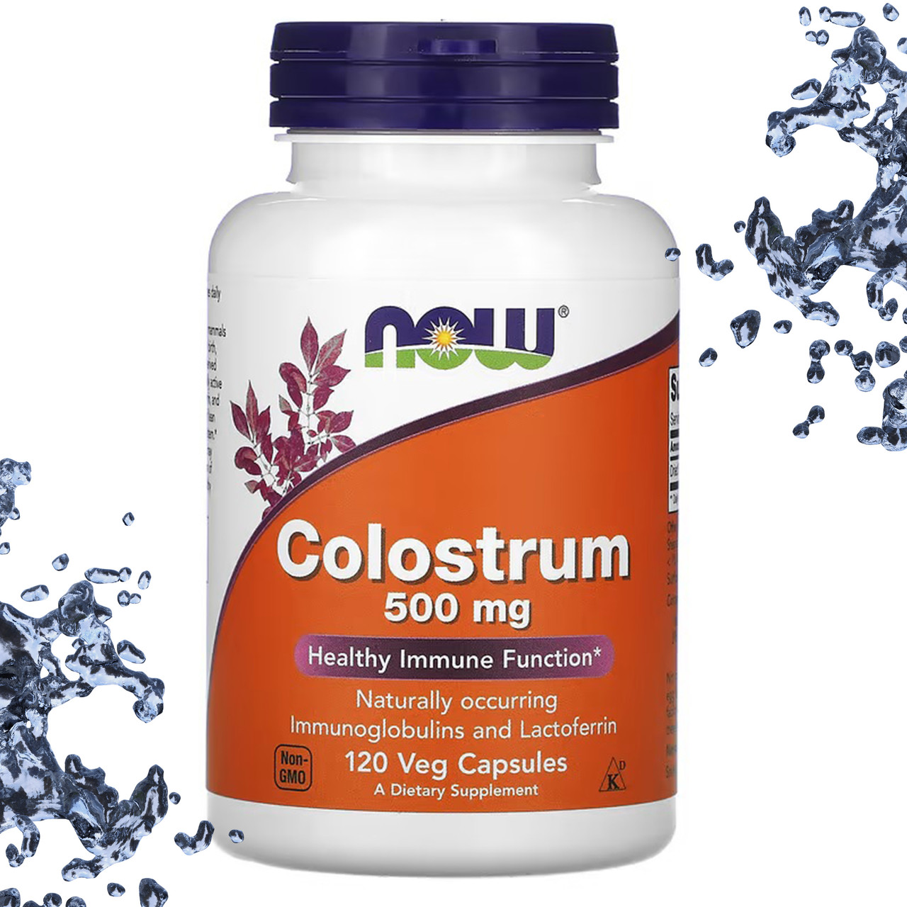 Колострум для імунітету NOW Foods Colostrum 500 мг 120 вегетаріанських капсул, фото 1