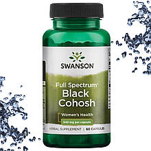 Добування для жінок Swanson Black Cohosh (Чорний кохош, Клопогон кістеподібний) 540 мг 60 капсул
