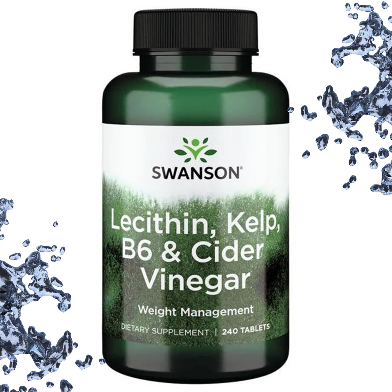 Swanson Lecithin, Kelp, B6 & Cider Vinegar (Лецитин, водорості, B6 і яблуковий оцет) 240 таблеток