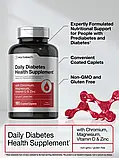 При діабеті Horbaach Daily Diabetes Health with Chromium, Magnesium, Vitamin D & Zinc 180 таблеток, фото 3