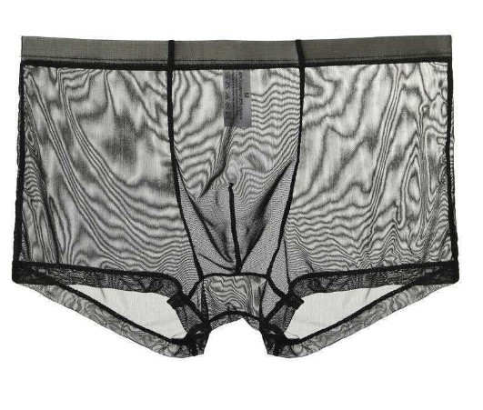 Прозорі труси чорні чоловічі боксери, фото 1