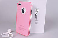 Чехол-накладка для iPhone 4/4s розовая