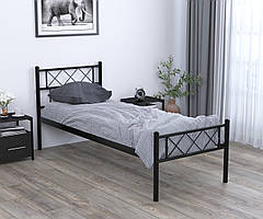 Ліжко Сабріна односпальна Чорний 80 см х 200 см