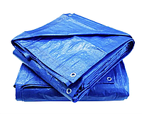 Тенты синие усиленные 60 г/м² 2х3м накрытие от дождя хозяйственный с кольцами непромокаемый (shad-ТЕНТ00001)