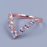 Каблучка XР. Позолота ЧВ. Камені: білий циркон. Є: 16р 17р 18р 19р 20р