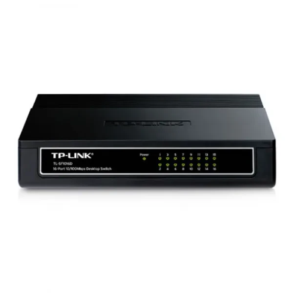 Світч TP-Link TL-SF1016D Black 16 портів, фото 1