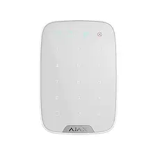 Клавіатура для сигналізації Ajax KeyPad White бездротова, сенсорна