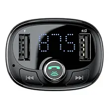 ФМ-модулятор Baseus T-Typed MP3 Car Charger CCALL-TM0A Black