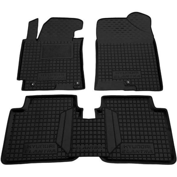 Гумові килимки в салон Hyundai Elantra 2014- (MD FL), фото 1