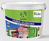 Фарба гумова для дахів, цокіл, фасадів ТМ "COLORINA" Біла 6 кг