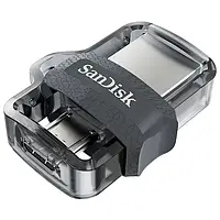 Флеш память SanDisk Ultra Dual Drive M3.0 SDDD3-128G-G46 Dark Gray 128 GB USB 3.0