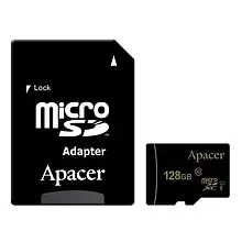 Карта памяті Apacer AP128GMCSX10U1-R Black 128GB microSDHC Class 10 UHS-I