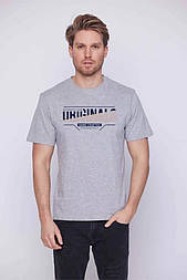 Футболка чоловіча у світло-сірому кольорі з написом Originals у розмірі 4XL