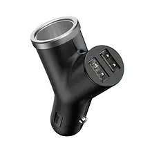 Автомобільний адаптер для телефона Baseus CCALL-YX01 Black (2xUSB Y Type )
