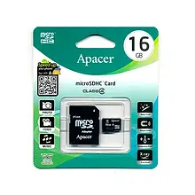 Карта памяті Apacer AP16GMCSH10U1-R Black 16GB microSDHC З адаптером Class 10 UHS-I